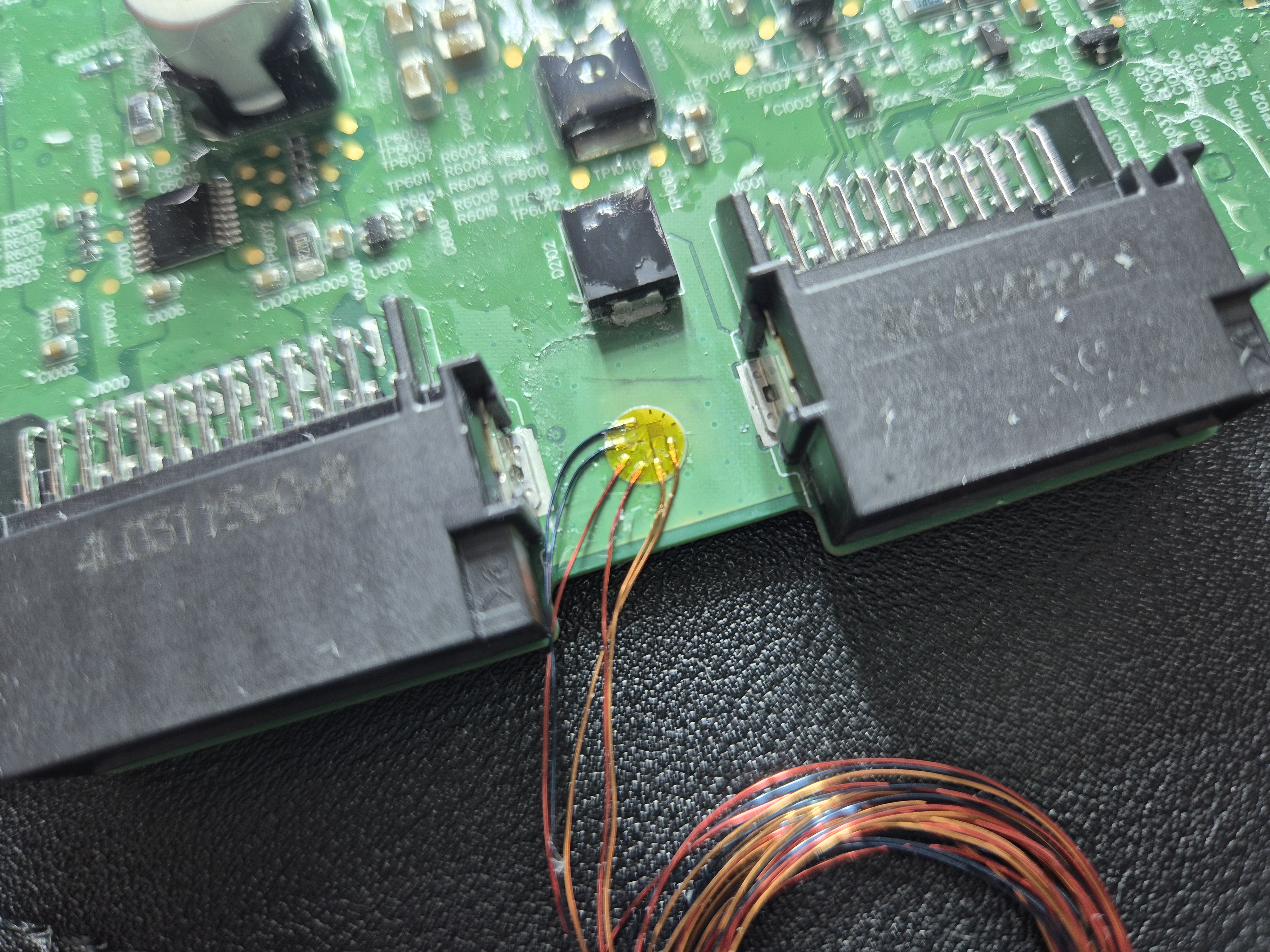 HBK RF91 스트레인게이지 PCB 부착 — 1m 에나멜선 일체형